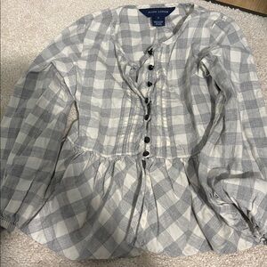 Ralph Lauren plaid peplum top